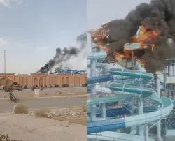 النيران تلتهم جزءًا من ألعاب مسبح فندق فاخر  بمراكش